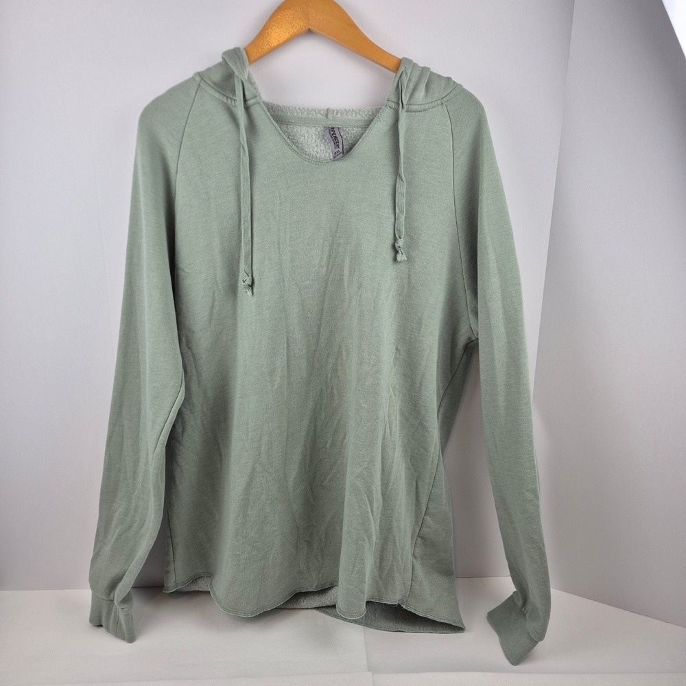 Independent Trading Company Hoodie Womens 2XL Green Long Sleeve Sweatshirt - Picture 3 of 10